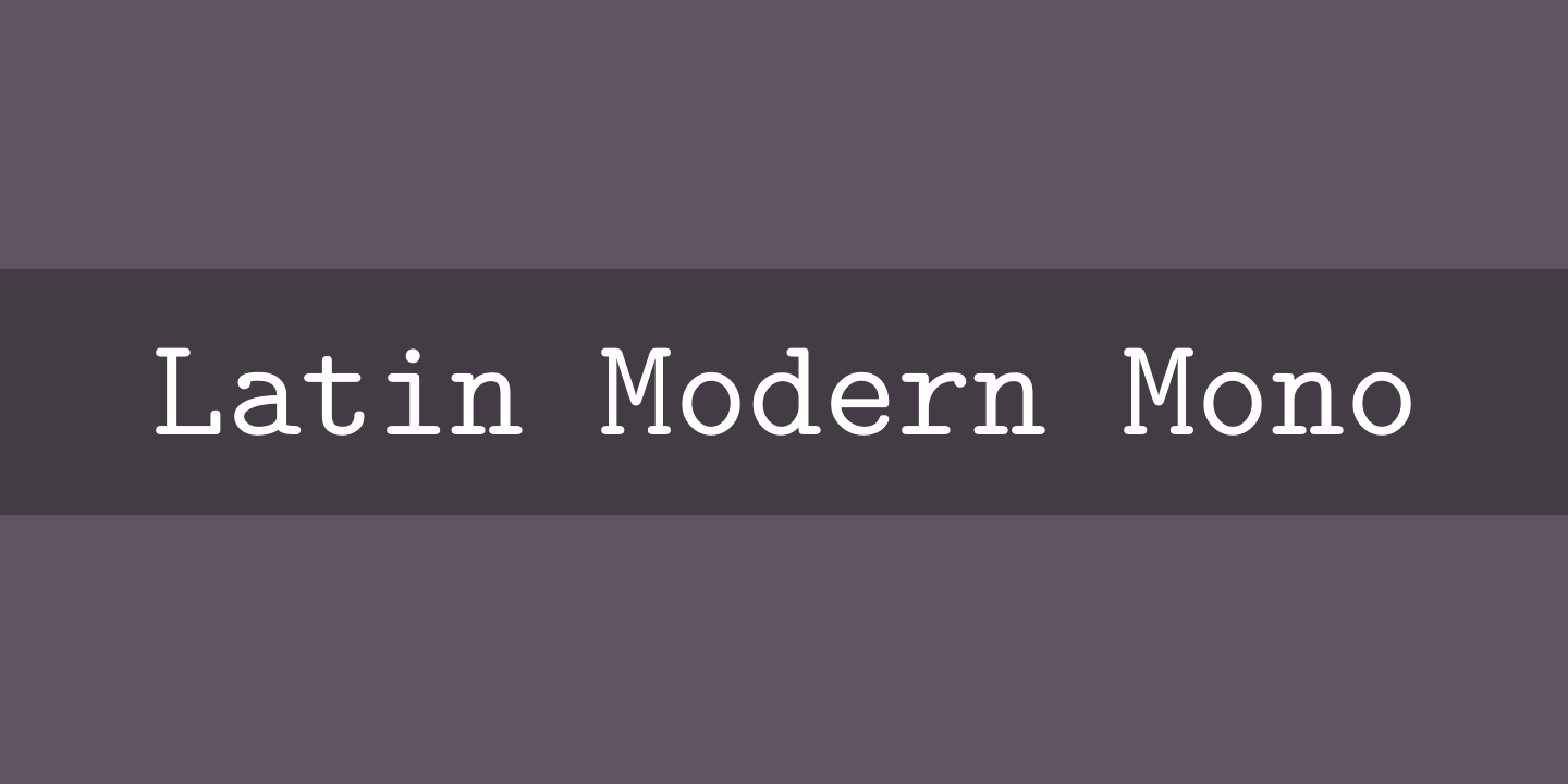 Шрифт Latin Modern Mono